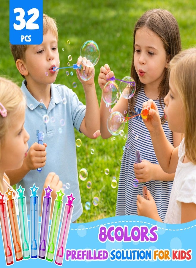 EagleStone 32 Pcs Star Bubble Wands Bulk for Kids, 8 Color Mini Bubble Party Favors, Goodie Bag Stuffers, Classroom Prizes, Birthday Gifts, Easter Basket, Carnival, Summer Outdoor Toys for Toddlers - Image 2
