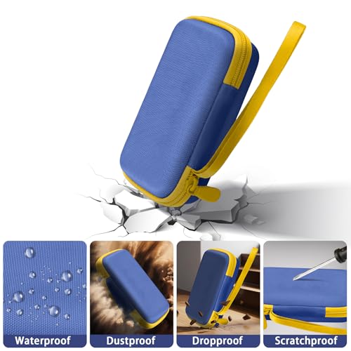 Baval Kids Smart Phone Case Compatible with Luoba/Luyiilo/KOKODI/WEOLULI/DIGIGOOD/Joozfee/Luyiilo Kids Smart Phone Toys,Case for Mini Smart Phone Toys with 2.8" Touchscreen (Blue Case,Yellow Zipper) - Image 2