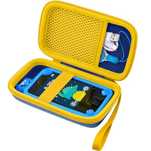 Baval Kids Smart Phone Case Compatible with Luoba/Luyiilo/KOKODI/WEOLULI/DIGIGOOD/Joozfee/Luyiilo Kids Smart Phone Toys,Case for Mini Smart Phone Toys with 2.8" Touchscreen (Blue Case,Yellow Zipper) - Image 3