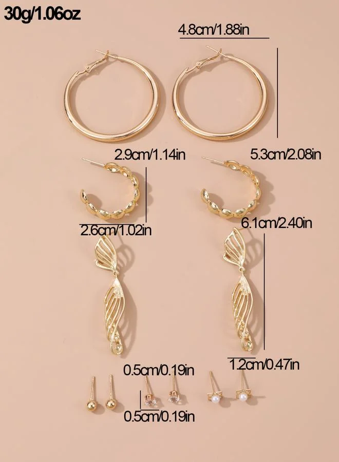 Take Two Set of 6 - Golden Hoop Earring