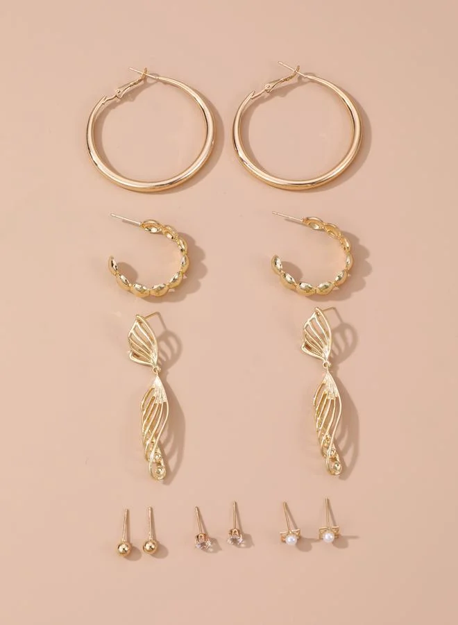 Take Two Set of 6 - Golden Hoop Earring