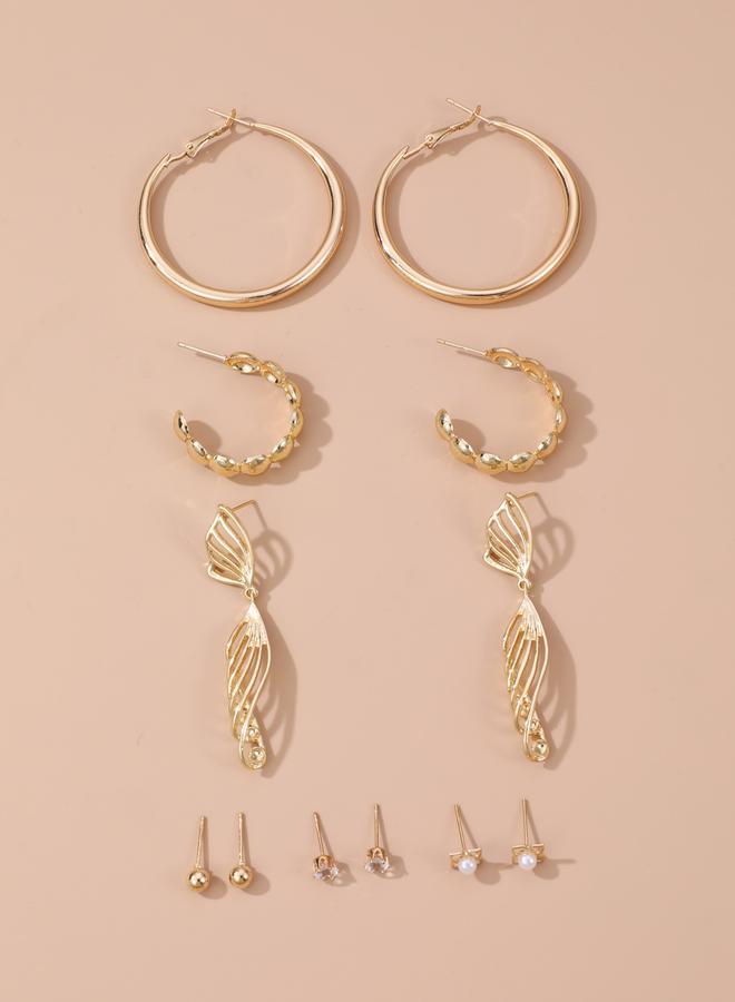 Take Two Set of 6 - Golden Hoop Earring - Image 2