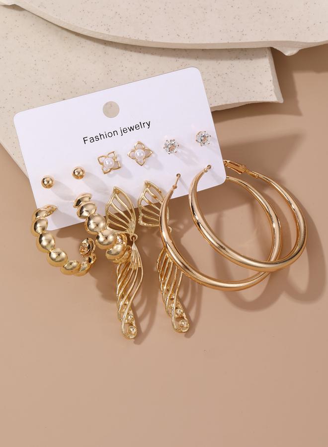 Take Two Set of 6 - Golden Hoop Earring - Image 4
