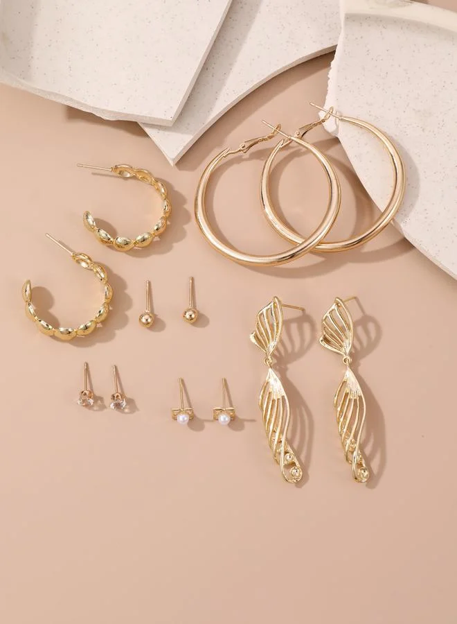 Take Two Set of 6 - Golden Hoop Earring