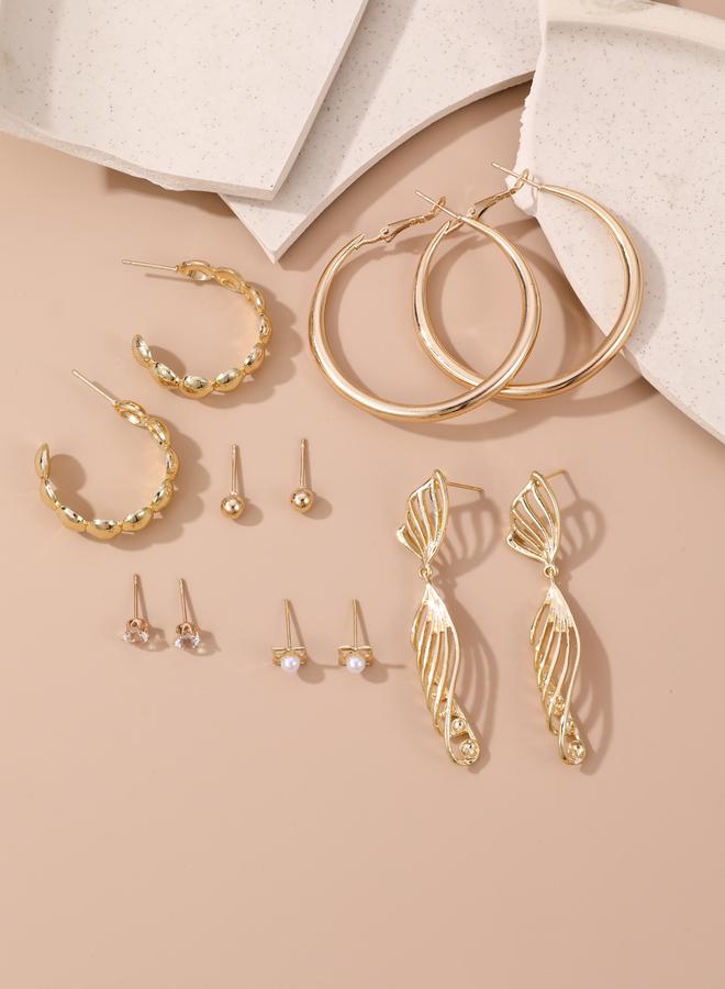 Take Two Set of 6 - Golden Hoop Earring - Image 3