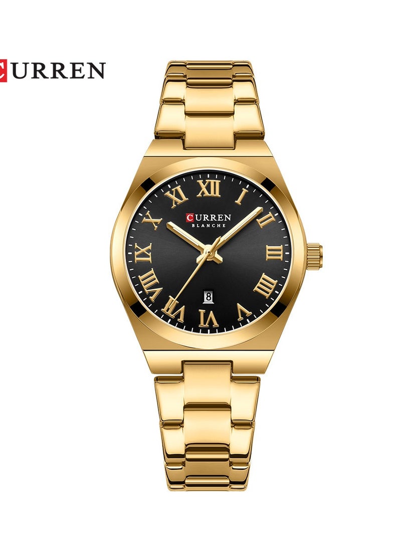 CURREN CURREN Karin 9095 ladies watch waterproof calendar steel belt Shi Ying watch casual women's watch 