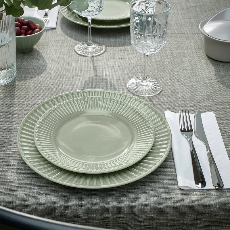 Baitique Stoneware Side Plates, Pale Grey-Green, 21 cm, Set of 4 - Image 4