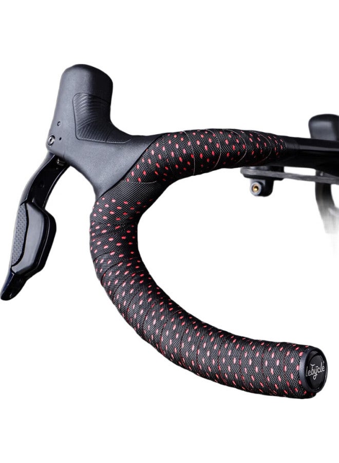 LeBycle Road Bike Handlebar Tape, Colorful Wear-Resistant Non-Slip Cycling Equipment, Handlebar Wrap, Accessories, Breathable, Durable, Wear-Resistant, Shock-Absorbing, Pu Leather + Eva Filling - Image 3