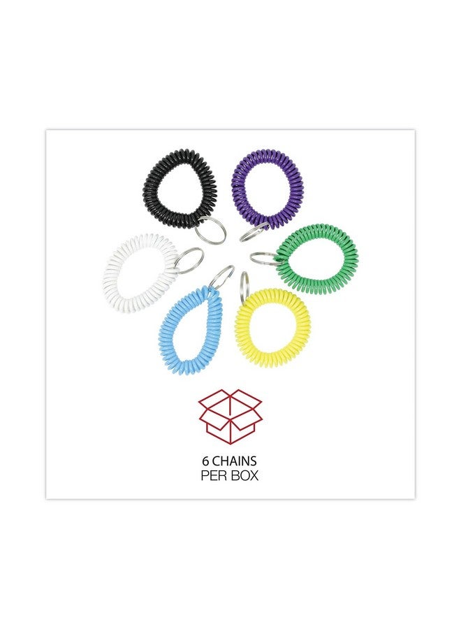 UNIVERSAL Unv56051 Plastic Wrist Coil Plus Key Ring Assorted Colors (6Pack) - Image 3