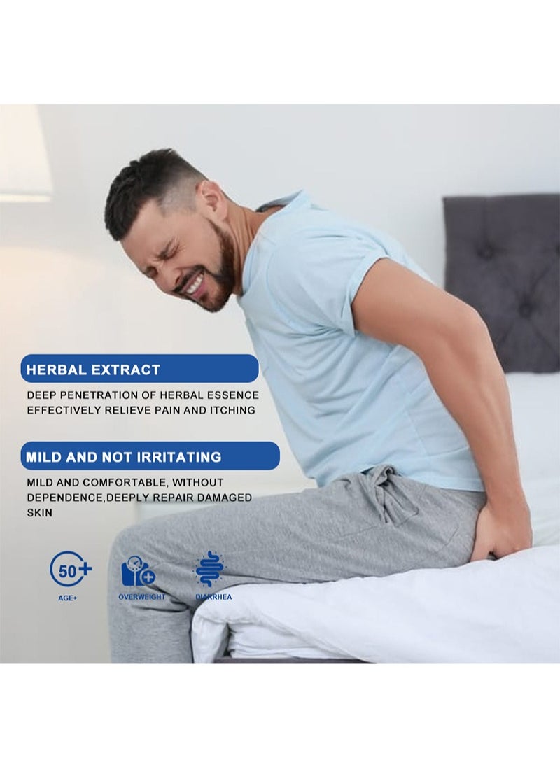 سوميفون - كريم العناية الصحية بالبواسير، مكونات خفيفة، تخفيف فعال للألم والحكة، إصلاح عميق للبشرة التالفة، التورم وتخفيف الألم، مضاد للحكة، مبيد للجراثيم ومضاد للبكتيريا (20 جرام) - Image 1