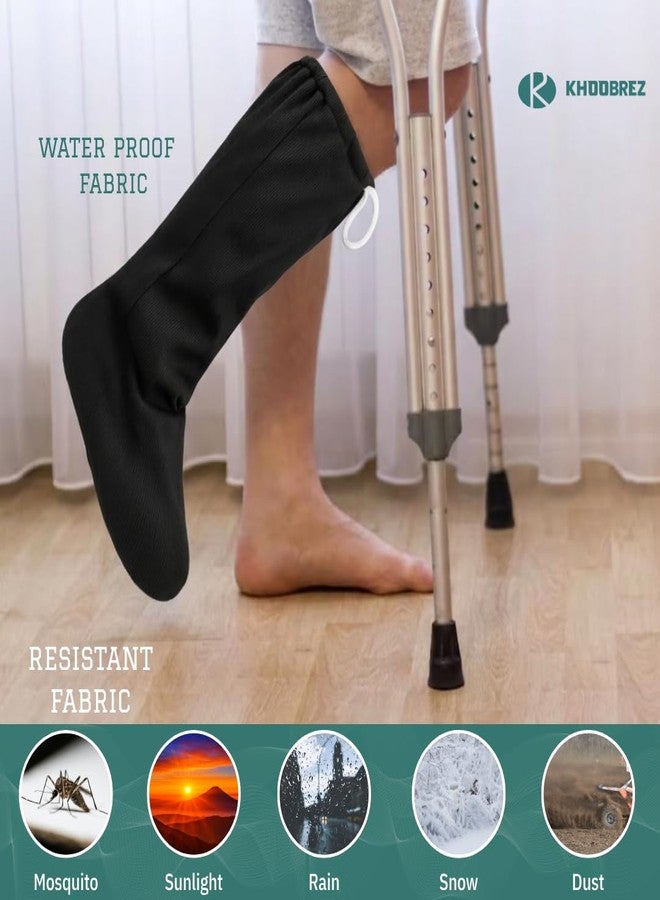 KHOOBREZ Pu Coating Waterproof Cast Leg Cover 1 Unit Universal Size CLC(Black) - Image 5