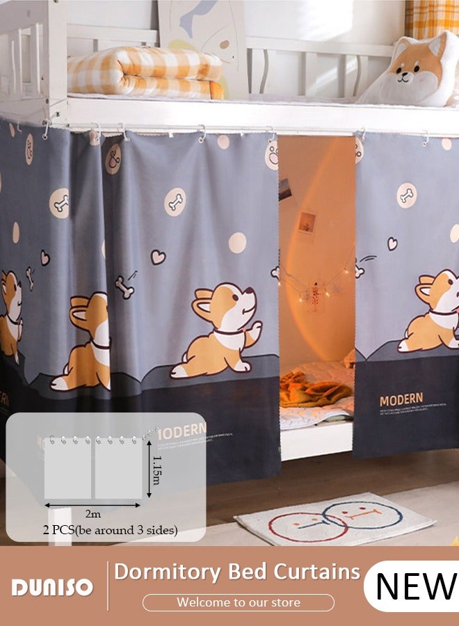 DUNISO Bed Curtain Blackout Curtains Sleeping Tent Thicken Dorm Single Sleeper Blackout Shading Cloth Dustproof Privacy Tents Lightweight Student Dormitory Home Bedroom Cabin Decor Bedding  - Image 1