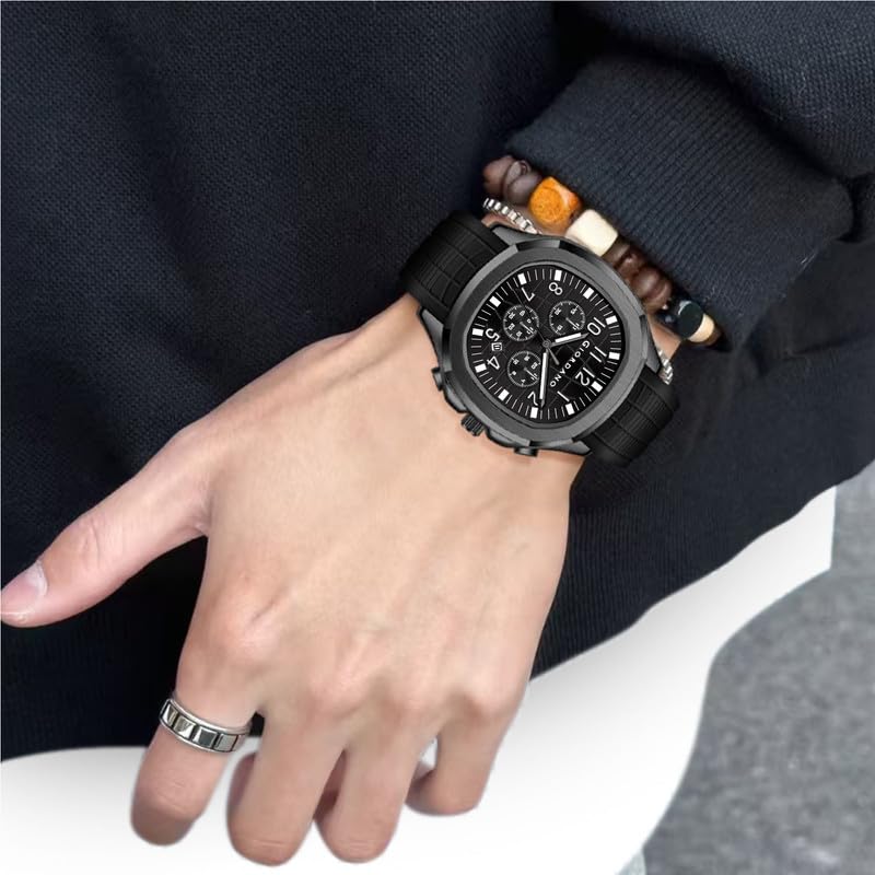 Giordano Precision and Comfort Multi Function Watch for Men with Textured Dial & Trendy Silicone Band - Image 2