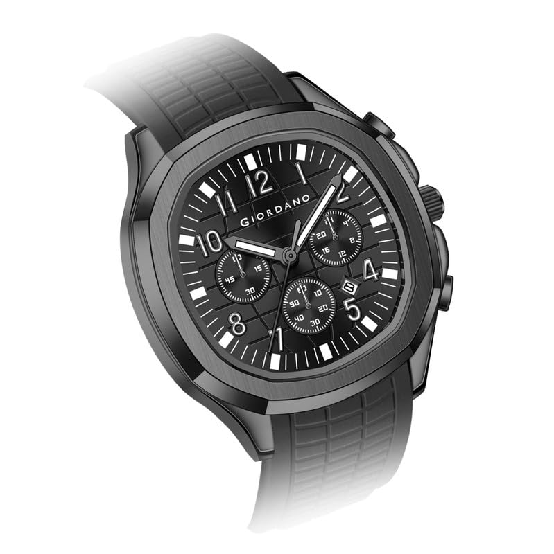 Giordano Precision and Comfort Multi Function Watch for Men with Textured Dial & Trendy Silicone Band - Image 4