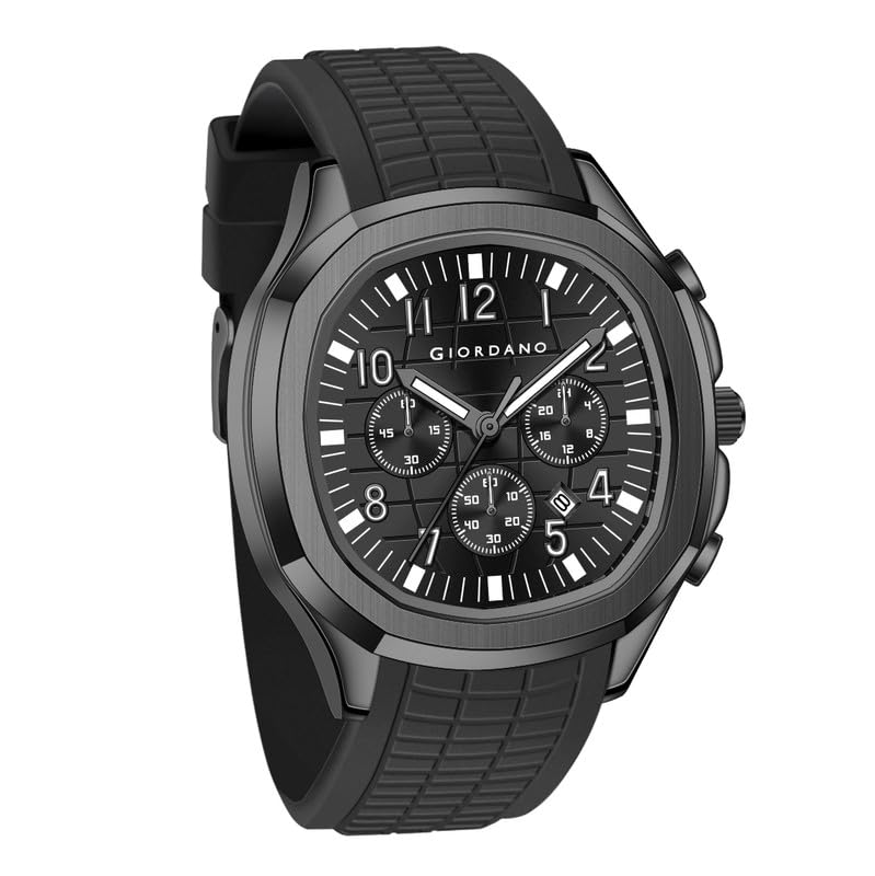 Giordano Precision and Comfort Multi Function Watch for Men with Textured Dial & Trendy Silicone Band - Image 3