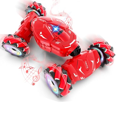 Vmiya RC Stunt Cars Gesture Sensing Remote Control Car for 612 Boys Girls 24Ghz Hand Controlled Car with Lights Music Sprayer 360 Rotation Drift 4WD OffRoad Birthday Xmas Gifts Toys for Kids - Image 1