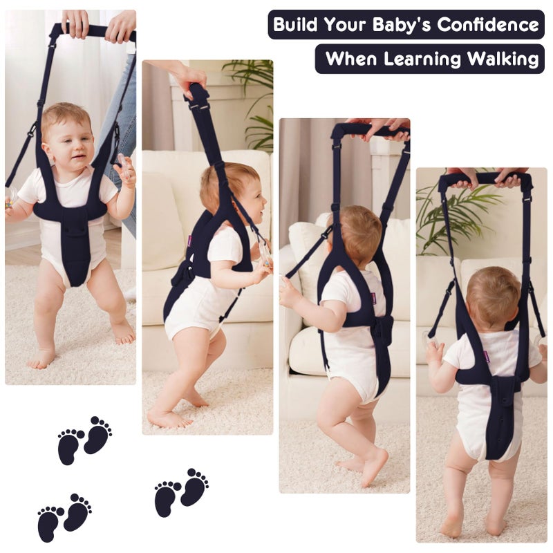 Ocanoiy Baby Walking Helper, Handheld Harness, Infant Toddler Walker Assistant Belt, Standing Support for Babies 8-16 Months (Dark Blue) - Image 5