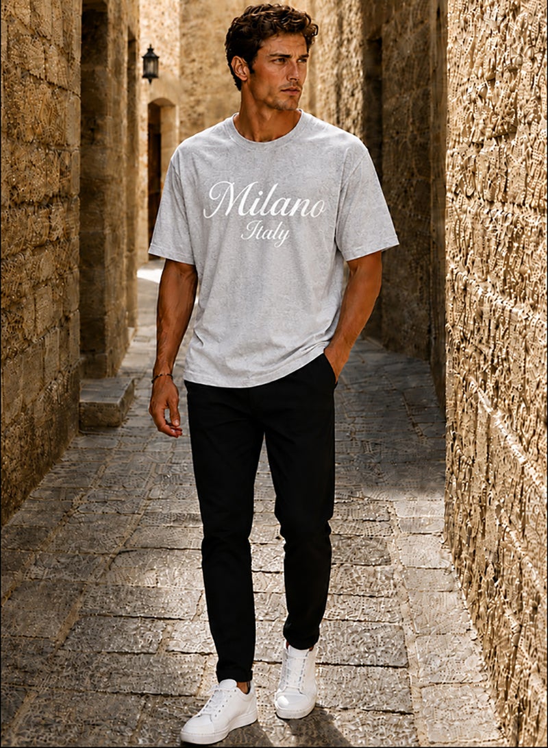 Hero Basic Oversized Milano Print T-Shirt