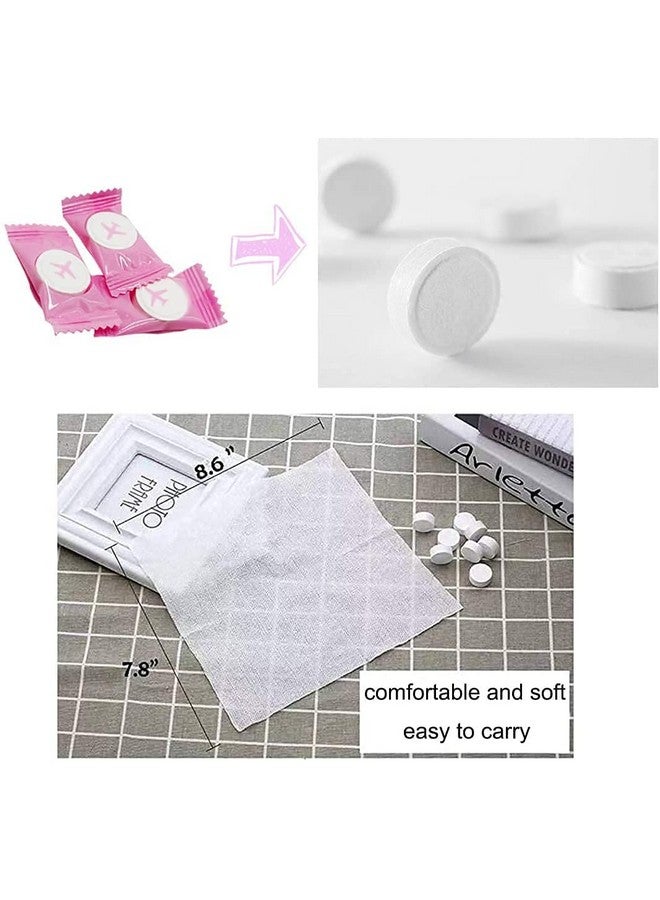 Skyzone Outdoor Travel Magic Compressed Towel Tablets Tissue Disposable Coin Napkin Expands With Water Portable Face Care, Cleaning Wipes Cotton Hand Towel,Travel Facial Tissues Paper (Pack Of 200) - Image 2