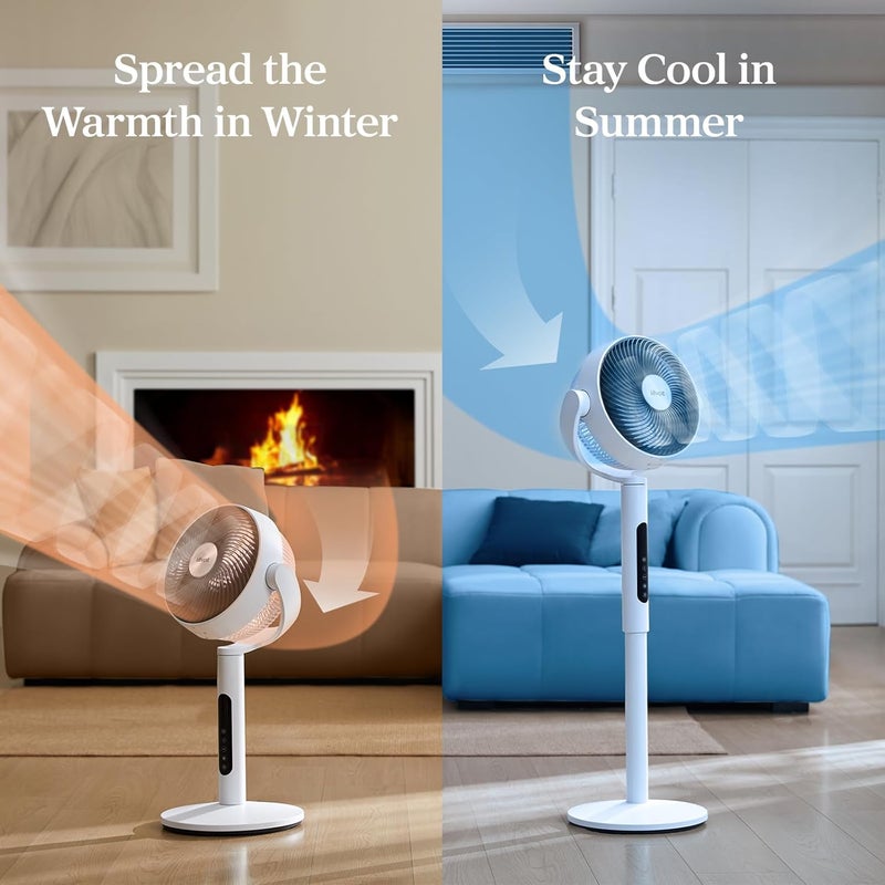 Levoit 20dB Quiet Pedestal Fan with Remote Control - 12 Speeds, 4 Modes, Adjustable Height, 90°+120° Oscillation 30 W LPF-R432-WUK Pure White - Image 5