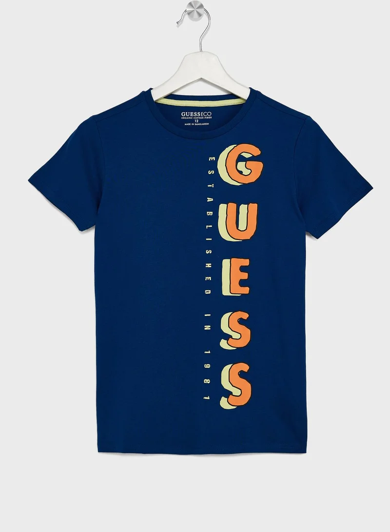 GUESS Youth Vertical Logo T-Shirt