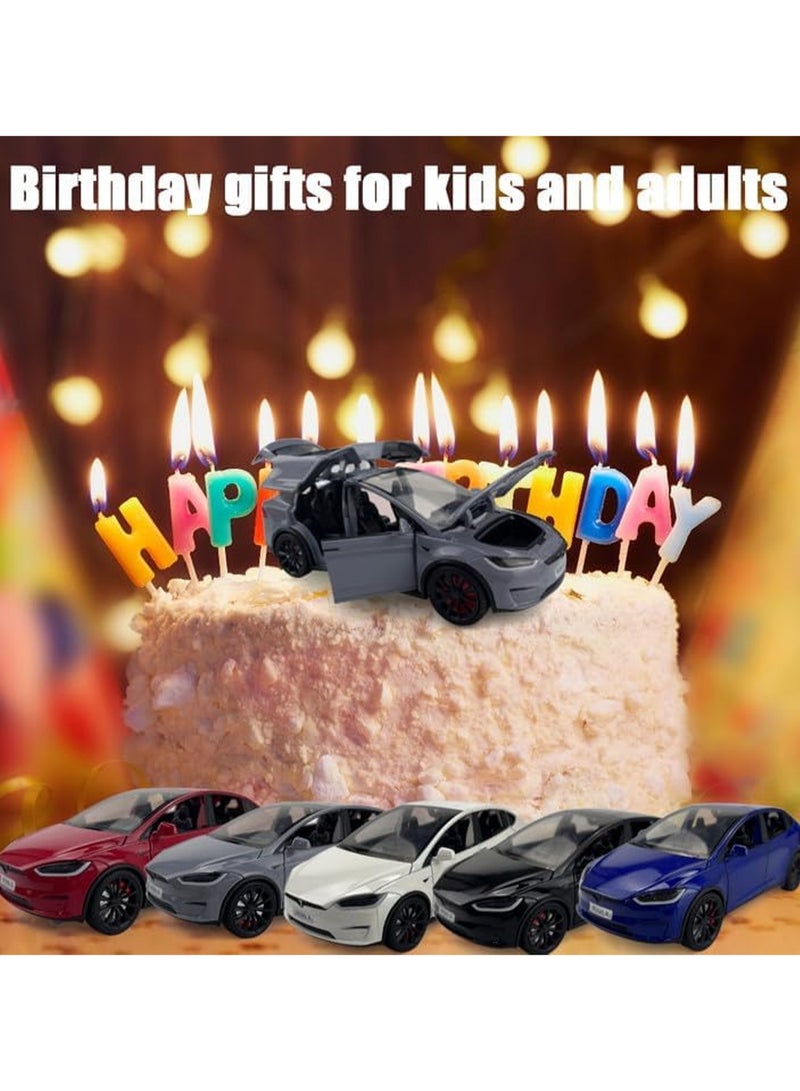 1:24 مقياس تسلا نموذج X سبيكة سيارة نموذج أطفال دييكاست لعبة سيارة، نموذج سيارة تسلا - Image 5