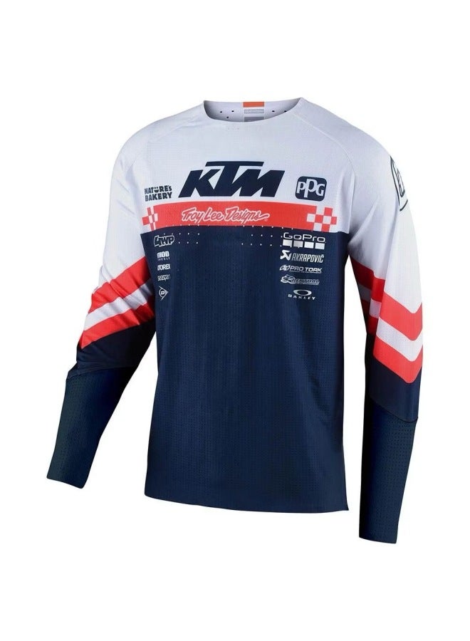 Popular Spring And Autumn Long-sleeved Quick-drying Tops, Downhill Suits, Off-road Motorcycle Racing Suits, Mountain Bike Suits