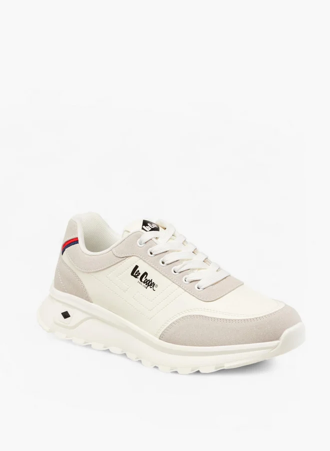 لي كوبر Men's Panelled Lace-Up Sneakers