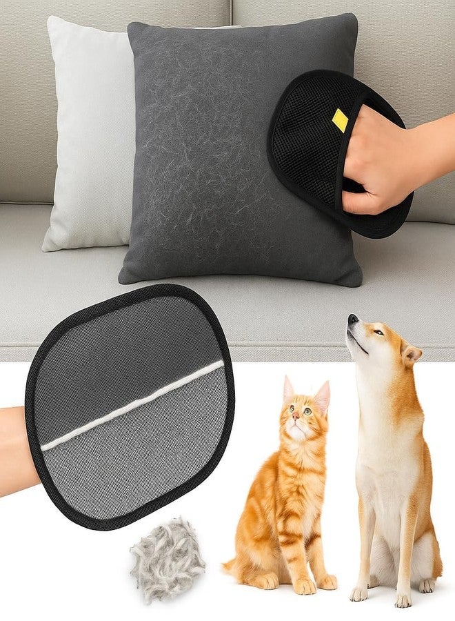 Blendura Double-Sided Pet Hair Remover Glove Reusable Electrostatic Deshedding Grooming Mitt for Dogs and Cats Removes Fur from Clothes Sofa Carpet Car Seats Soft Portable Tool - Image 1