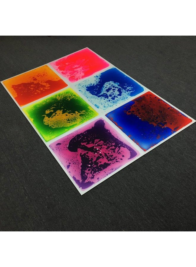 Art3d Colorful Liquid Dance Floor Puzzles Playmat Decorative Flooring System 1 Tile (12" x 12") Blue A11303 1 - Image 3