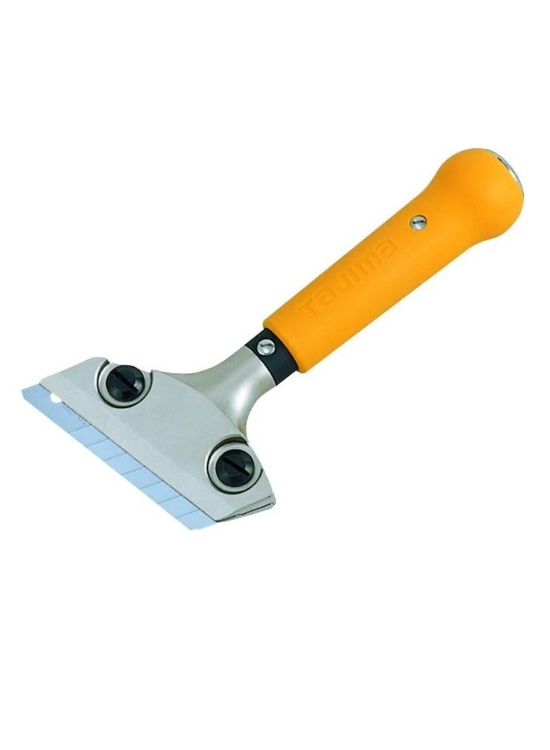 Tajima Handheld Scraper, Heavy Duty Reversible Blade Scraper, Durable Wall Scrapping Tool With Die Cast Aluminium Head, Comfortable Grip Paint Scraper For Wall Floor Ceiling, (1pc. 200mm)