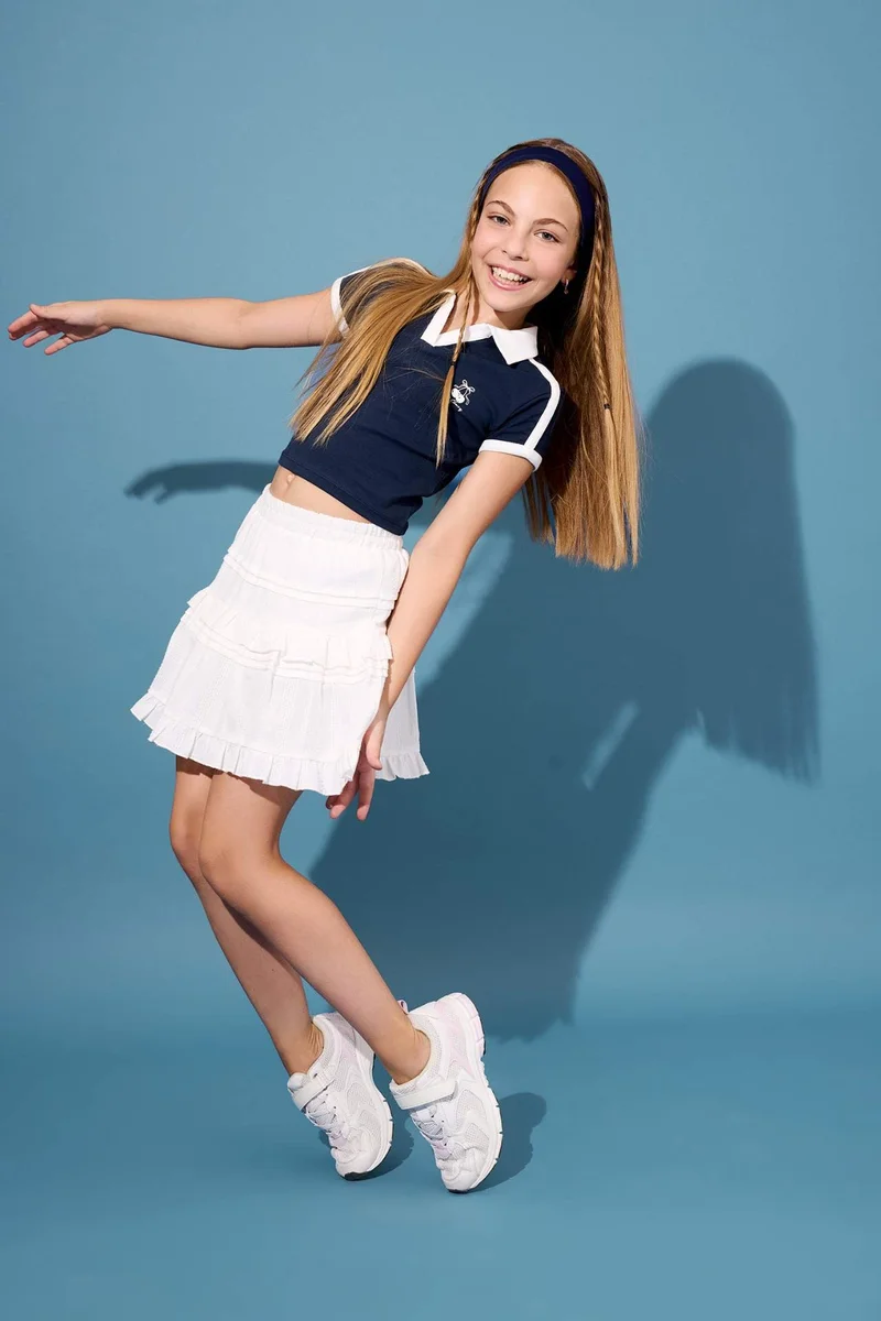 ديفاكتو Girl Slim Fit Fruit Printed Polo Shirt
