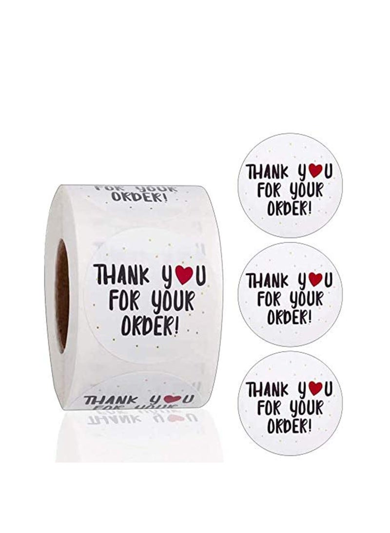 SYOSI Handmade with Love Sticker, Round Rose Floral Round Stickers, Seal Adhesive Labels, Strong Adhesive Hot Glue Coated Paper - Image 1