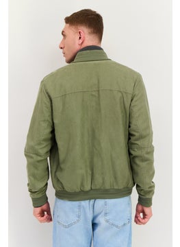 GEOX Men Solid Jacket Shirt, Olive  - Image 3