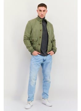 GEOX Men Solid Jacket Shirt, Olive  - Image 4
