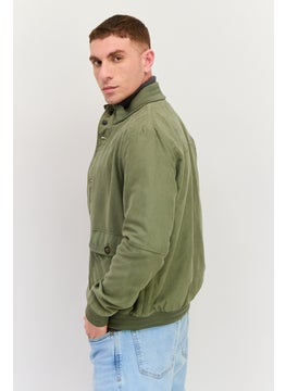 GEOX Men Solid Jacket Shirt, Olive  - Image 2