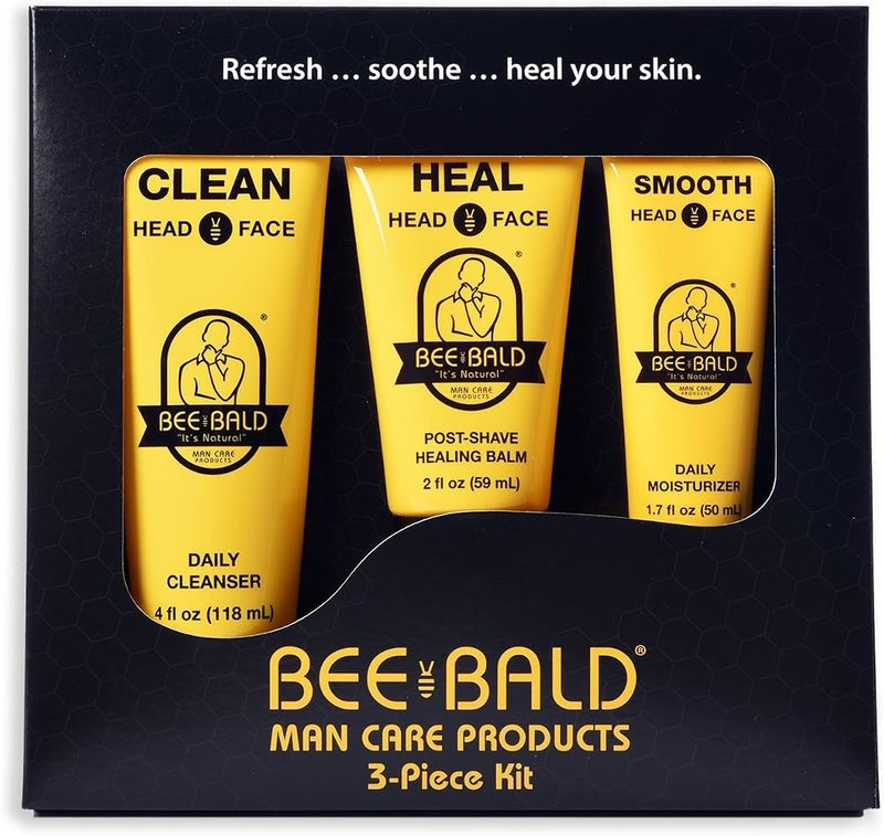 Bee Bald 3 Piece Daily Skin Care Regimen Kit - Image 1
