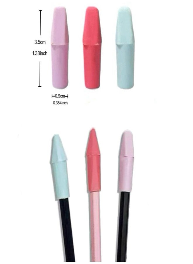 HSNOHSN 40 Pcs Pencil Top Erasers, Cap Pencil Eraser Toppers, Erasers Cap for Home School Classroom Office, 3 Colors - Image 2