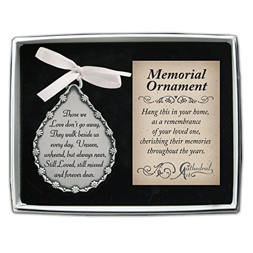 Cathedral Art (Abbey & CA Gift Tear-Shaped Memorial Ornament, One Size, Silver,Christmas - Image 2
