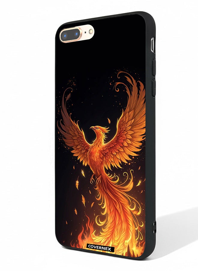 Covernex Apple iPhone 7 Plus Protective Case Cover Printed Featuring Majestic Mythical Phoenix Illustration - Image 1