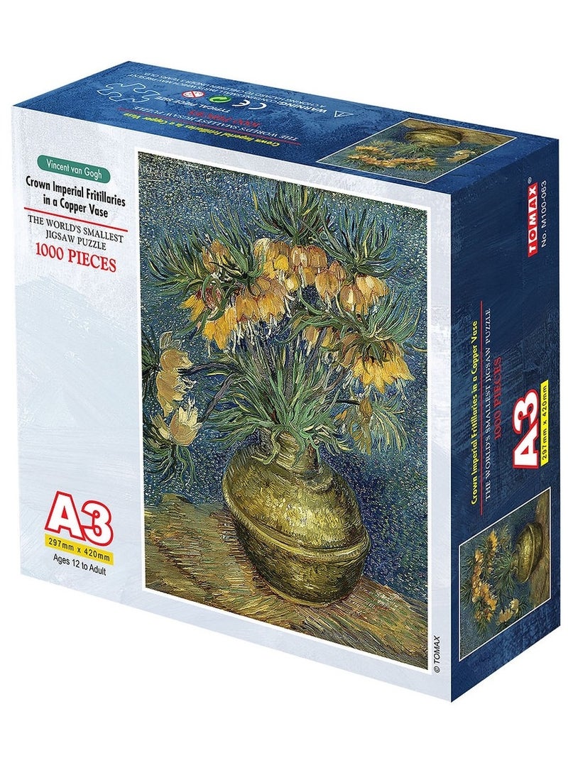 توماكس بازل صغيرة لزهور فريتيلاري التاج الإمبراطوري في مزهرية نحاسية 1000 قطعة - M100-063 - Image 1