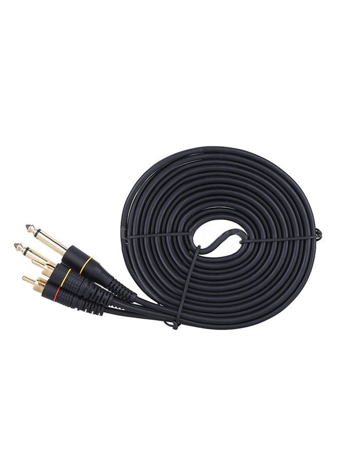 NIBEMINENT Dual RCA Audio Cable Connector Black - Image 1