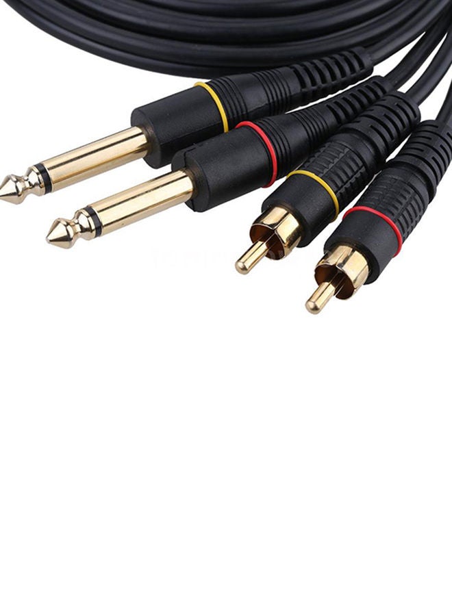 NIBEMINENT Dual RCA Audio Cable Connector Black - Image 2