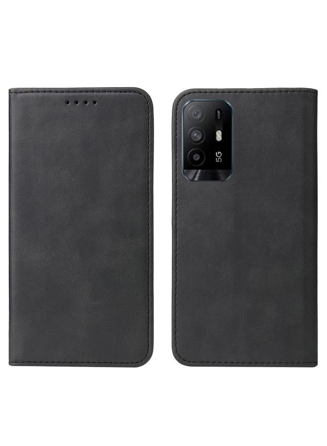 اس-توب جراب هاتف OPPO A95 5G بإغلاق مغناطيسي من الجلد - Image 2
