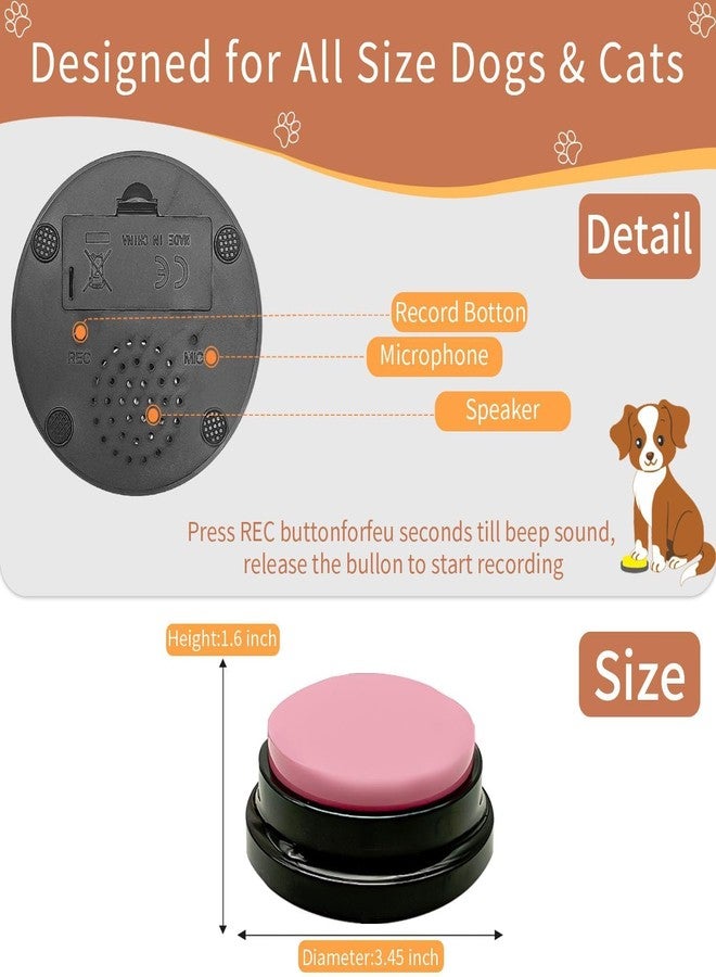 RIBOSY Dog Buttons for Communication, 10 Pcs Dog Speech Training Buzzers with 50 Training Stickers, Train Your Dog to Voice What They Want - Image 2