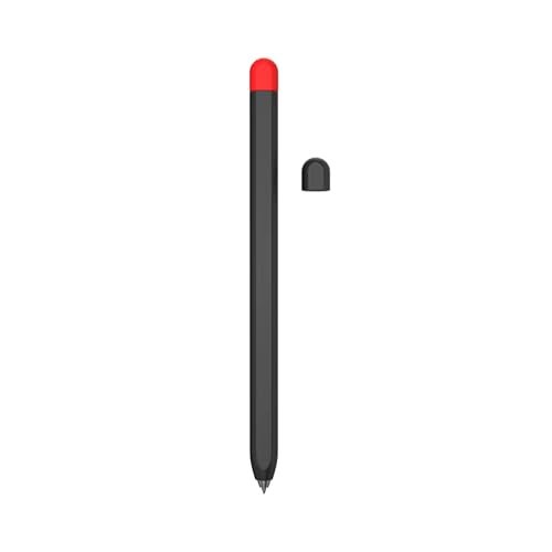 Valente Ultra-Thin Silicone Sleeve for Galaxy Tab Pencil - Compatible with S7/S8/S9 Series - Enhanced Grip, Protective Cover (Black & Red) - Image 1
