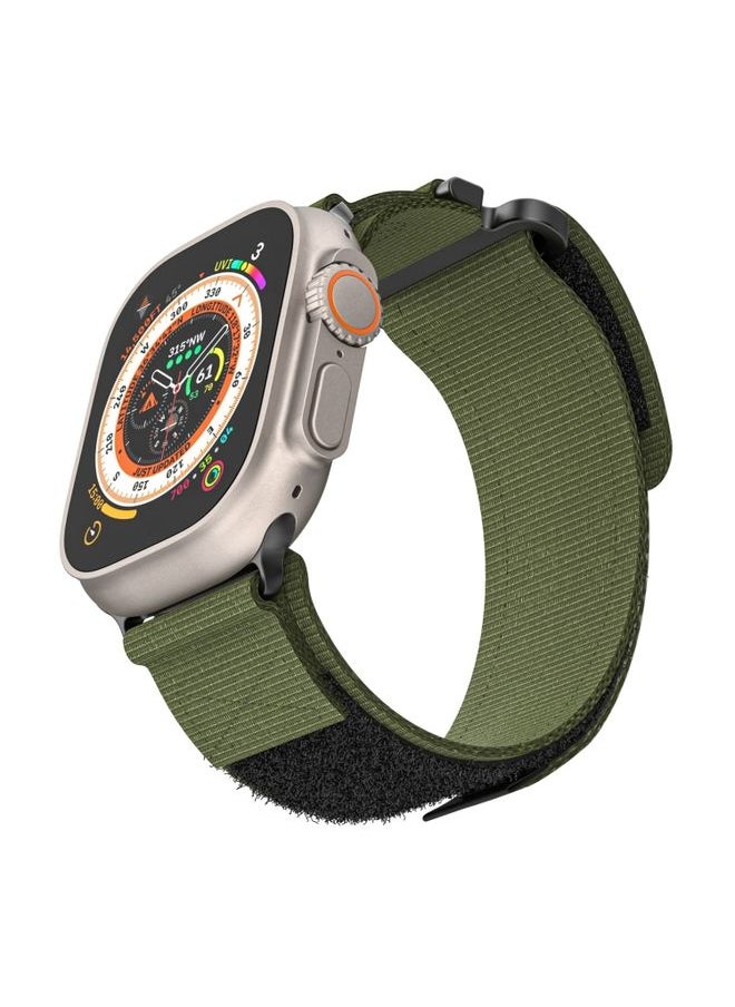 Generic Replacement Strap For Apple Watch Series 4 44mm AW Nylon Two-Section Watch Band Army Green 