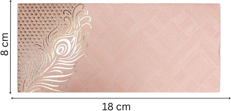 Fonsie cash shagun fancy mor pankh design envelopes pack of 25 for gifting money on wedding gift, baby shower gift, shagun, family gatherings(Multicolor). - Image 4