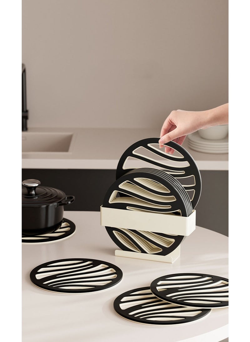 هومستر لوح عازل للحرارة مزدوج الطبقات｜سجادة طاولة مانعة للانزلاق عالية الجودة｜حصيرة عازلة لحماية الأسطح من السخونة｜مصنوعة من خليط PP + TPE المتين｜قابلة للتعليق على الحائط لتوفير المساحة｜مقاس موحد يناسب معظم الطاولات｜مثالي للشواء وحفلات الفوندو والطبخ الساخن - Image 4