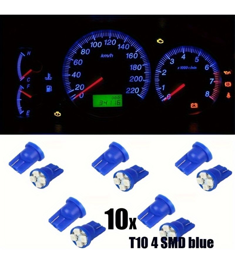 20x W5W 194 168 T10 4SMD 3528 LED Bulbs Blue Trunk Light for Chevrolet Ford - Image 3